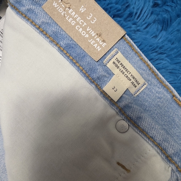Madewell NWT The Perfect Vintage Wide Leg Crop Womens Jeans Size 33 - Picture 3 of 11